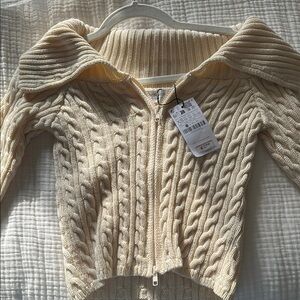 Cream Cable Knit Sweater